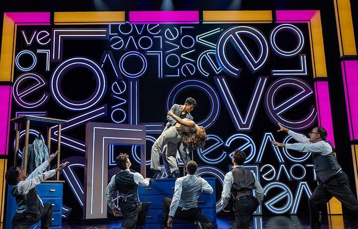 Telly Leung as George, Krystal Joy Brown as Julianna, and Cast in My Best Friend's Wedding, 2024 (Ogunquit Playhouse)